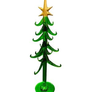 NWT glass Christmas Tree with 18 ornaments